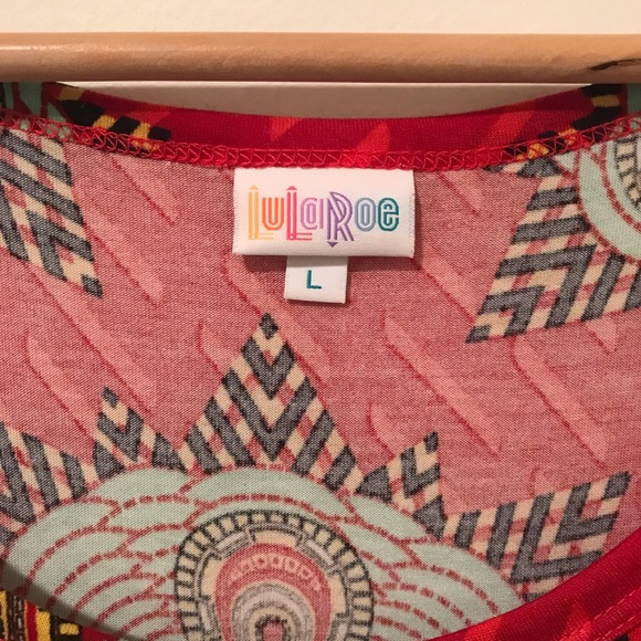 Unique red, jersey dress - Picture 5 of 7